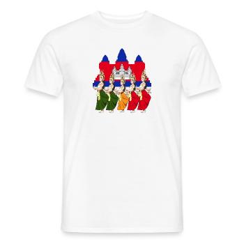 Cambodge Tradition Danse Khmer Apsara I Cadeau - T-shirt homme - blanc - Devant - AI Model Male 178 dark (178cm)