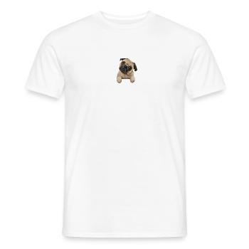 Pugs Coffee Is All I Need Design - Men's T-Shirt - white - Front - AI Model Male 178 dark (178cm)