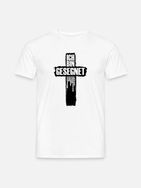 Jesus Christus Geschenk Kreuz - Männer T-Shirt - Weiß
