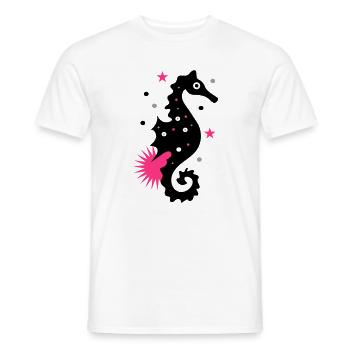 Sea horse - Men's T-Shirt - white - Front - AI Model Male 178 dark (178cm)