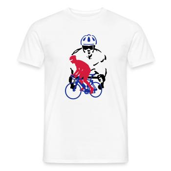 Rennrad - Men's T-Shirt - white - Front - AI Model Male 178 dark (178cm)