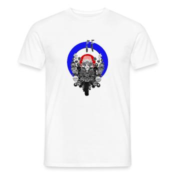 mod Scooter Bullseye - T-shirt homme - blanc - Devant - AI Model Male 178 dark (178cm)