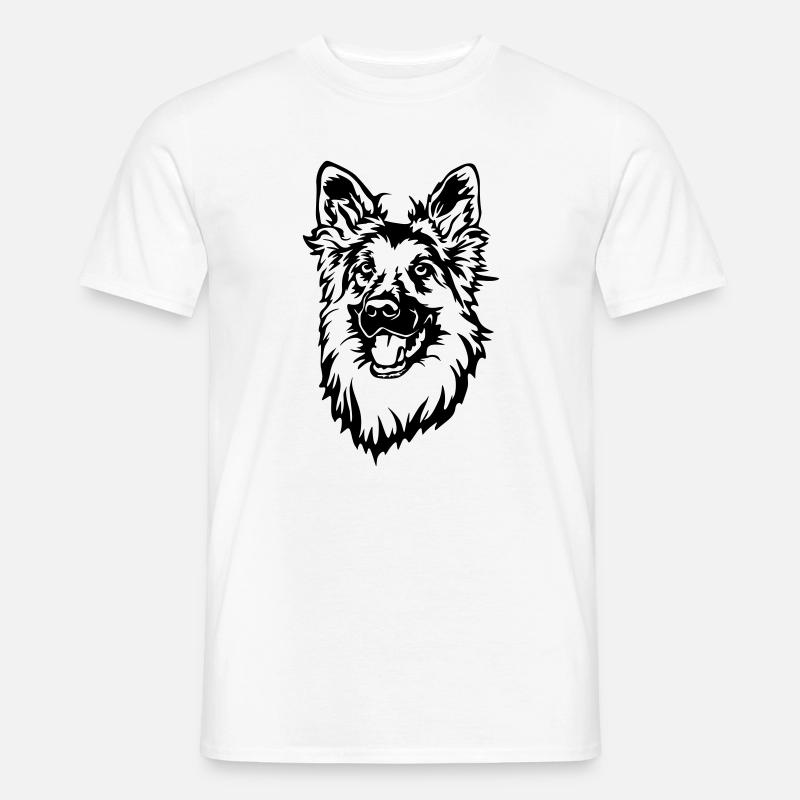 Deutscher Schäferhund - Männer T-Shirt - Weiß