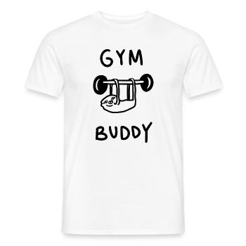 Gym Buddy Paresseux - T-shirt homme - blanc - Devant - AI Model Male 178 dark (178cm)