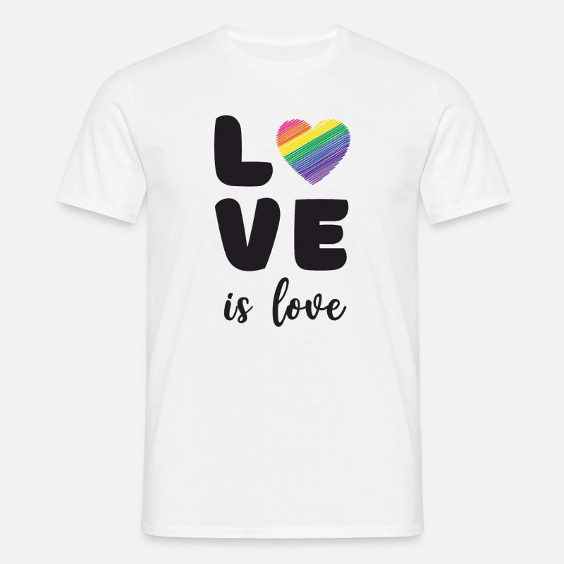 Pride Month - L'amore è amore - Maglietta da uomo - bianco