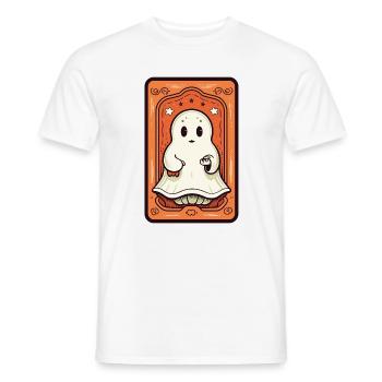 Carte de Tarot Orange Ghost - T-shirt homme - blanc - Devant - AI Model Male 178 dark (178cm)