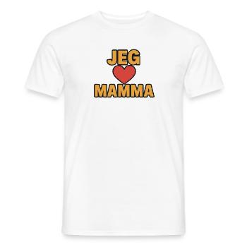 I Love Mom T-Shirt Design - Men's T-Shirt - white - Front - AI Model Male 178 dark (178cm)