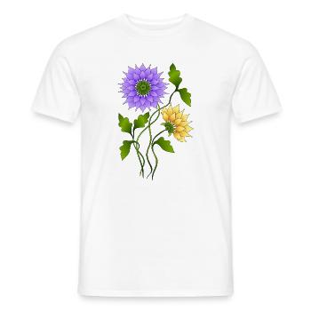 Fleur - T-shirt homme - blanc - Devant - AI Model Male 178 dark (178cm)