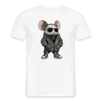 Maus Cool Winter - Männer T-Shirt - Weiß - Vorne - AI Model Male 178 dark (178cm)