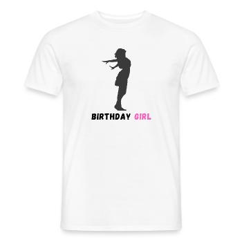 Birthday girl - Men's T-Shirt - white - Front - AI Model Male 178 dark (178cm)