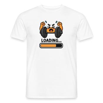 Ladender Kraftlift Cartoon - Männer T-Shirt - Weiß - Vorne - AI Model Male 178 dark (178cm)
