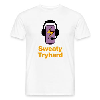 Sweaty Tryhard Energy Mode, Energy-Drink, Gamer - Männer T-Shirt - Weiß - Vorne - AI Model Male 178 dark (178cm)