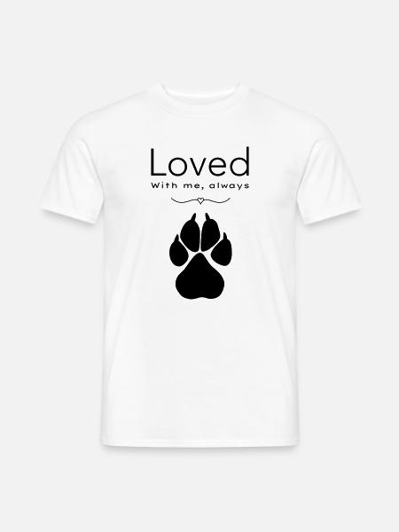 Dog – loved - Men's T-Shirt - white