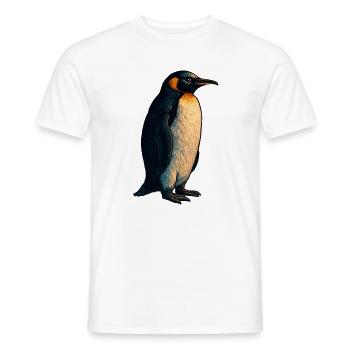 Penguin illustration with warm contrast - Men's T-Shirt - white - Front - AI Model Male 178 dark (178cm)