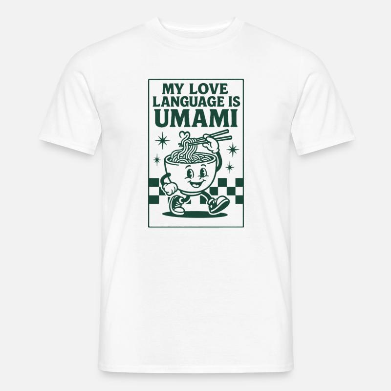 Umami, c’est l’amour | Nouilles ramen - T-shirt homme - blanc