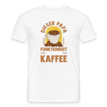 Café, Fête des pères, Papa - T-shirt homme - blanc - Devant - AI Model Male 178 dark (178cm)