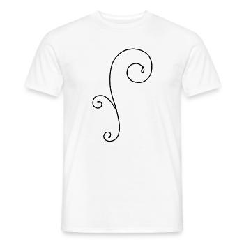 Verspielter Wirbel - Männer T-Shirt - Weiß - Vorne - AI Model Male 178 dark (178cm)