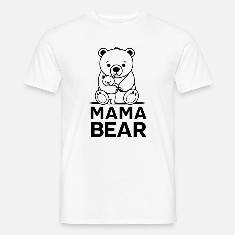 Bärenmama - Männer T-Shirt - Weiß