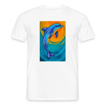dauphin - T-shirt homme - blanc - Devant - AI Model Male 178 dark (178cm)