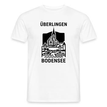 Überlingen Bodensee Silhouette Wahrzeichen - Männer T-Shirt - Weiß - Vorne - AI Model Male 178 dark (178cm)