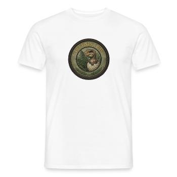 Dino Hatch Patch Forest - Men's T-Shirt - white - Front - AI Model Male 178 dark (178cm)