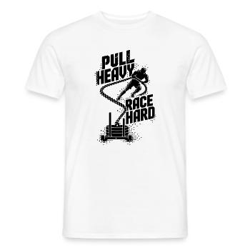 Sled Pull Fitness Race - Männer T-Shirt - Weiß - Vorne - AI Model Male 178 dark (178cm)