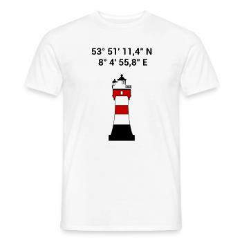 Leuchtturm Roter Sand Seefahrt Segeln Nordsee - Männer T-Shirt - Weiß - Vorne - AI Model Male 178 dark (178cm)