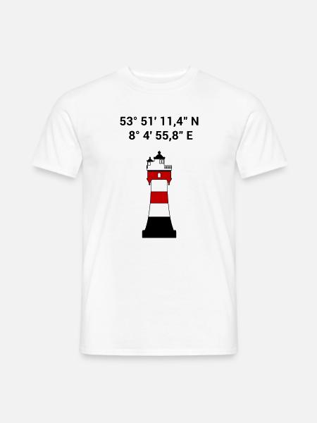 Leuchtturm Roter Sand Seefahrt Segeln Nordsee - Männer T-Shirt - Weiß