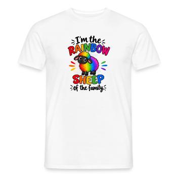 I’m the Rainbow Sheep of the Family  - Männer T-Shirt - Weiß - Vorne - AI Model Male 178 dark (178cm)