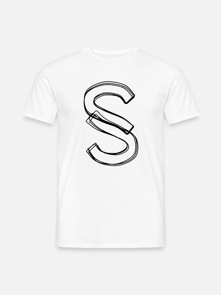 Paragrafzeichen handgezeichnet - Männer T-Shirt - Weiß