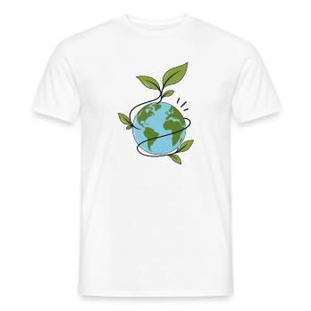 Die wachsende Welt - Männer T-Shirt - Weiß - Vorne - AI Model Male 178 dark (178cm)