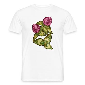 Protea Bloom botanische Blätter - Männer T-Shirt - Weiß - Vorne - AI Model Male 178 dark (178cm)