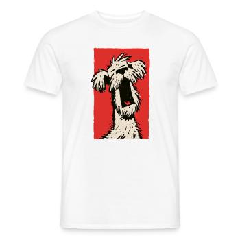 müdes Hündchen - Männer T-Shirt - Weiß - Vorne - AI Model Male 178 dark (178cm)
