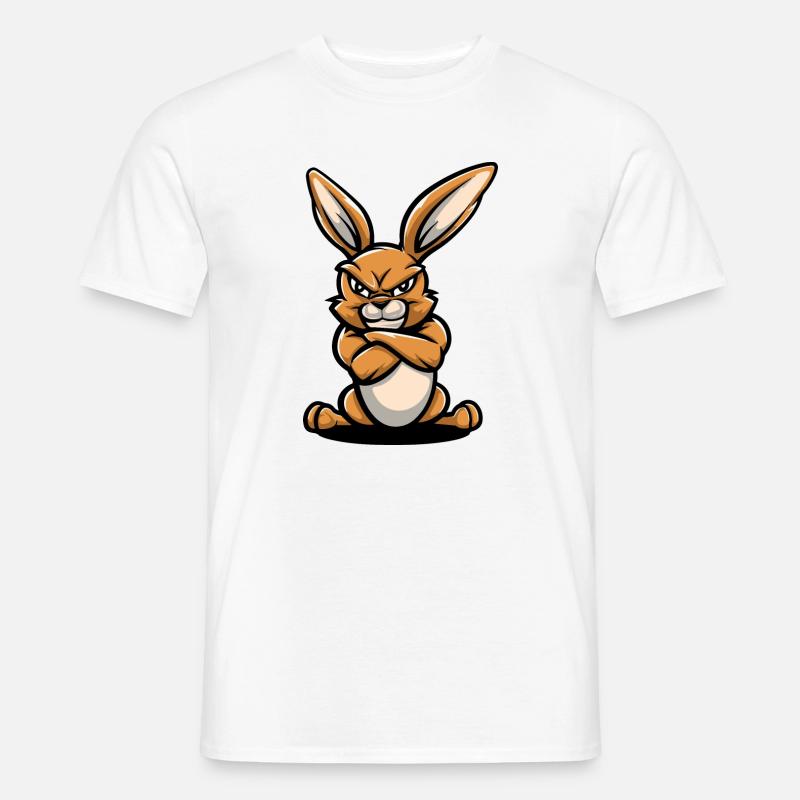 Hase Comic - Männer T-Shirt - Weiß