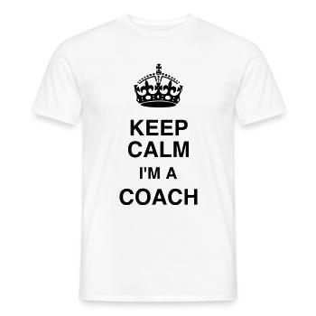 Coach / Coaching / Trainer / Sport - Männer T-Shirt - Weiß - Vorne - AI Model Male 178 dark (178cm)
