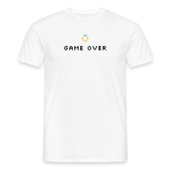 Game Over anneau de mariage - T-shirt homme - blanc - Devant - AI Model Male 178 dark (178cm)