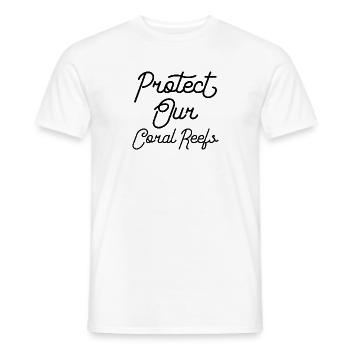 Protect our coral reefs - Männer T-Shirt - Weiß - Vorne - AI Model Male 178 dark (178cm)