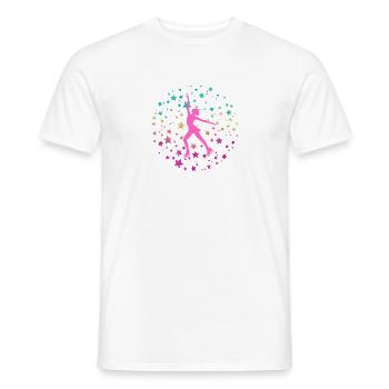 Eisprinzessin Eiskunstläuferin mit Glitzer Sternen - Männer T-Shirt - Weiß - Vorne - AI Model Male 178 dark (178cm)