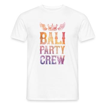 Bali Party Crew Saying - Men's T-Shirt - white - Front - AI Model Male 178 dark (178cm)