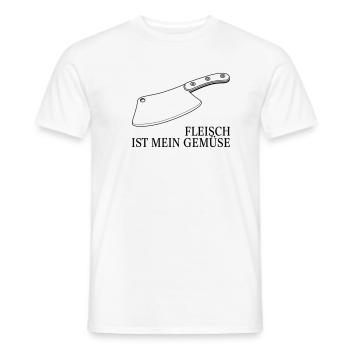 Fleisch ist mein Gemüse - Männer T-Shirt - Weiß - Vorne - AI Model Male 178 dark (178cm)
