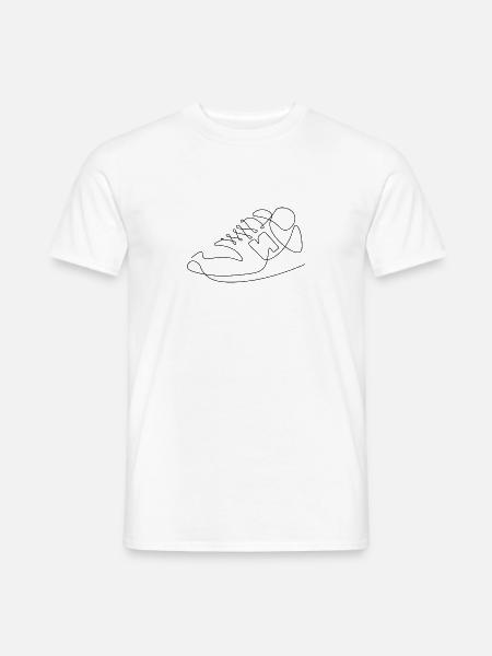 coole sneaker urban shoe illustratie - Heren T-shirt - wit