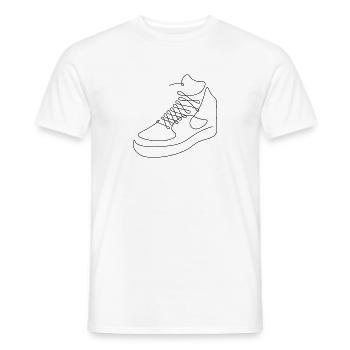 cool sneaker urban shoe illustration - Men's T-Shirt - white - Front - AI Model Male 178 dark (178cm)