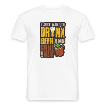 Lustiger Grill-Spruch I Grillen Motiv - Männer T-Shirt - Weiß - Vorne - AI Model Male 178 dark (178cm)