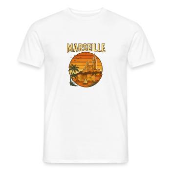 Marseille - Männer T-Shirt - Weiß - Vorne - AI Model Male 178 dark (178cm)