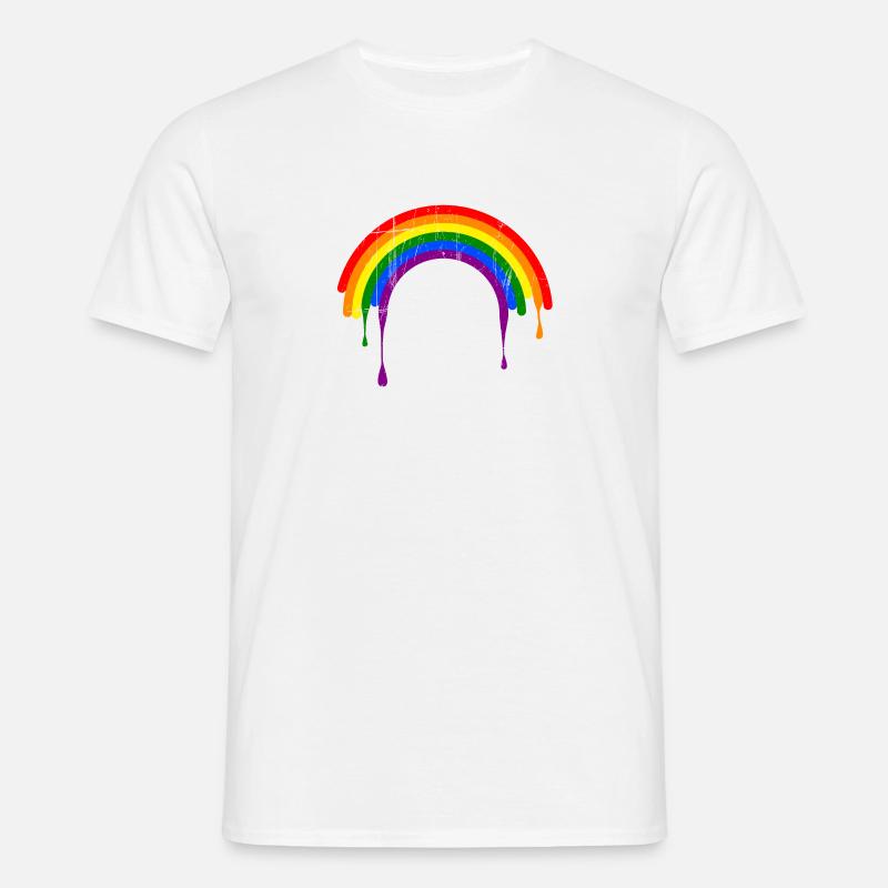 Running Rainbow - Männer T-Shirt - Weiß