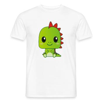 Netter Baby-grüner Drache - Männer T-Shirt - Weiß - Vorne - AI Model Male 178 dark (178cm)