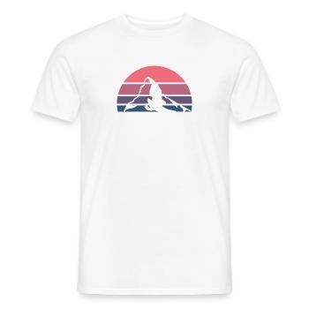 Sunset Matterhorn - Men's T-Shirt - white - Front - AI Model Male 178 dark (178cm)