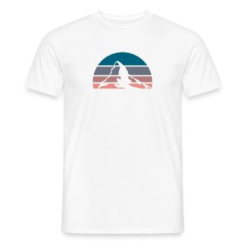 Matterhorn in Farbe - Männer T-Shirt - Weiß - Vorne - AI Model Male 178 dark (178cm)