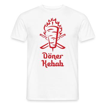 Döner Kebab Spieß Geschenk - Männer T-Shirt - Weiß - Vorne - AI Model Male 178 dark (178cm)