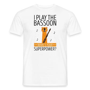 Fagottist für Fagottorchester und Fagottist - Männer T-Shirt - Weiß - Vorne - AI Model Male 178 dark (178cm)